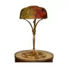 Tischleuchte „Ombelle“ auf reich verziertem Bronzeständer. - Moinat - Tischlampen