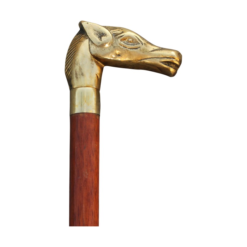 Canne espagnol en bois démontable en 3 parties, avec pommeau - Moinat - Accessoires de décoration Canne espagnol en bois démontable en 3 parties, avec pommeau - Moinat - Accessoires de décoration