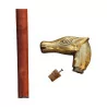 Spanish cane in wood that can be dismantled into 3 parts, with knob … - Moinat - Decorating accessories
