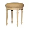 Tabouret de style Louis XVI en blanc à recouvrir et en bois … - Moinat - Tabourets, Banquettes, Poufs