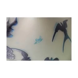 Glass paste lamp signed on Émile GALLÉ hat and foot