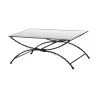 coffee table in metal and transparent glass top. 20th … - Moinat - Coffee tables