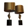Paire de lampes de la Maison Charles, modèle «Coquillage» en … - Moinat - Lampes de table