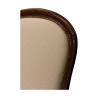Fauteuil Voltaire en bois de noyer recouvert de tissu blanc, 2 - Moinat - Fauteuils