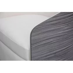 Fauteuil de salon, modèle "Coque" pivotant sur socle noir