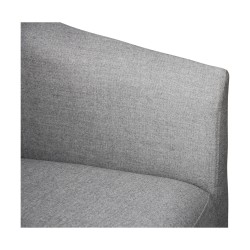 Fauteuil “Edgar” en chêne naturel, recouvert de tissu Loro …