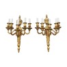 Paire d'appliques Louis XVI Napoléon III en bronze doré, grand … - Moinat - Appliques murales