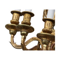 Paire d'appliques Louis XVI Napoléon III en bronze doré, grand …