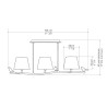 PLUME 枝形吊灯（吊灯），青铜色，3 … - Moinat - 吊灯, 吸顶灯
