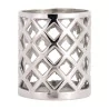 Tealight holder in silver metal and glass, Emmy model. - Moinat - Decorating accessories