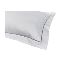 Taie d’oreiller collection "By Moinat", en satin blanc (100%
