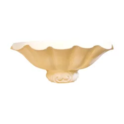 Seashell-Wandlampe in weißem Stab mit System zum …