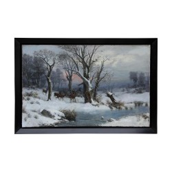 Oil painting on canvas signed F. F. MULLER (not listed) in …