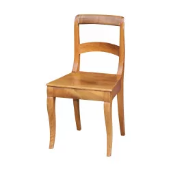 kitchen chair in walnut wood. 20th century