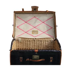 Suitcase - light Moynat wicker travel trunk called trunk
