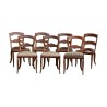 Ensemble de 6 chaises + 1 chaise Louis - Philippe, modèle … - Moinat - Chaises