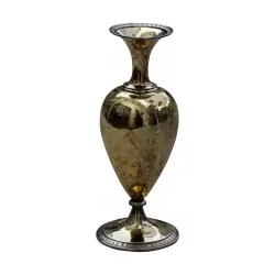 Vase soliflore en argent vermeil 800 Jezler (163 gr). Vers 1950