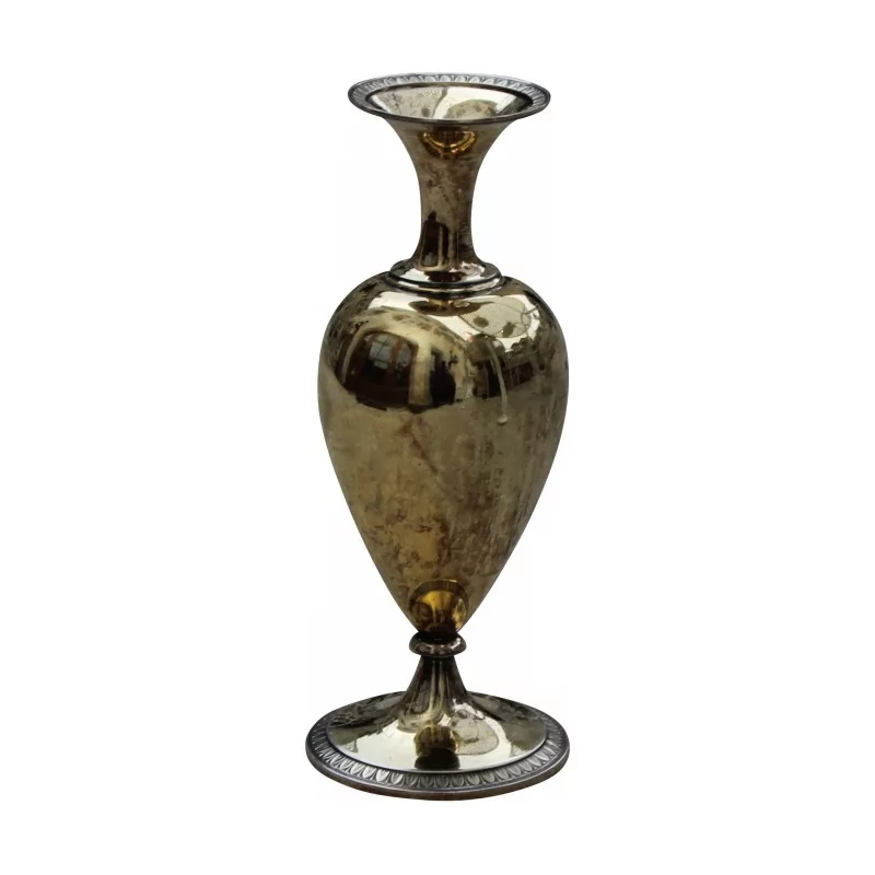 Vase soliflore en argent vermeil 800 Jezler (163 gr). Vers 1950 - Moinat - Argenterie