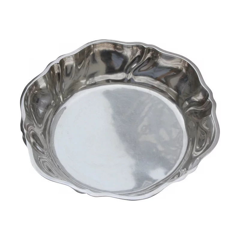 круглая овощная тарелка из серебра 800 пробы (332г) 20 век - Moinat - Столовое серебро