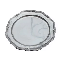 serving dish in 835 silver (1005g). 20th century