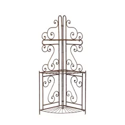Wrought iron shelf (also for the garden), foldable with 3 …