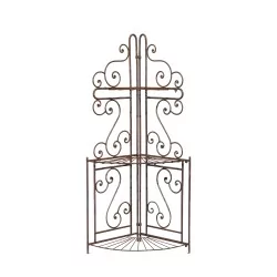 Étagère en fer forgé (aussi pour le jardin), pliable.