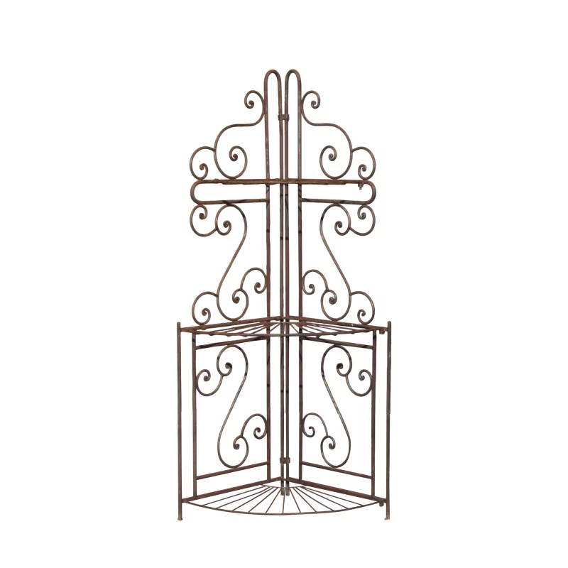 schmiedeeisernes Regal (auch für den Garten), klappbar mit 3 … - Moinat - Bücherregale, Bücherschränke, Vitrinen