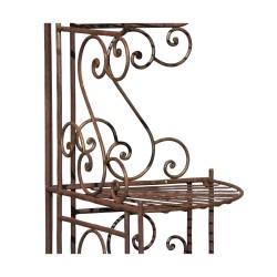 Wrought iron shelf (also for the garden), foldable with 3 …
