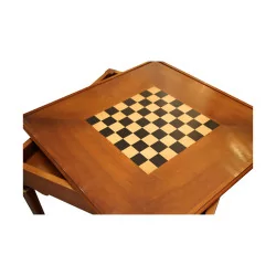 Table a jeux modèle Tric - Trac, en bois de merisier et avec …