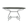 Vincy model oval table in wrought iron with sheet metal top … - Moinat - Heritage
