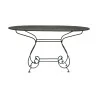 Table ovale modèle Vincy en fer forgé avec plateau en tôle - Moinat - Heritage