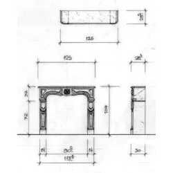 Louis XV Baroque style fireplace in Charente stone. There …