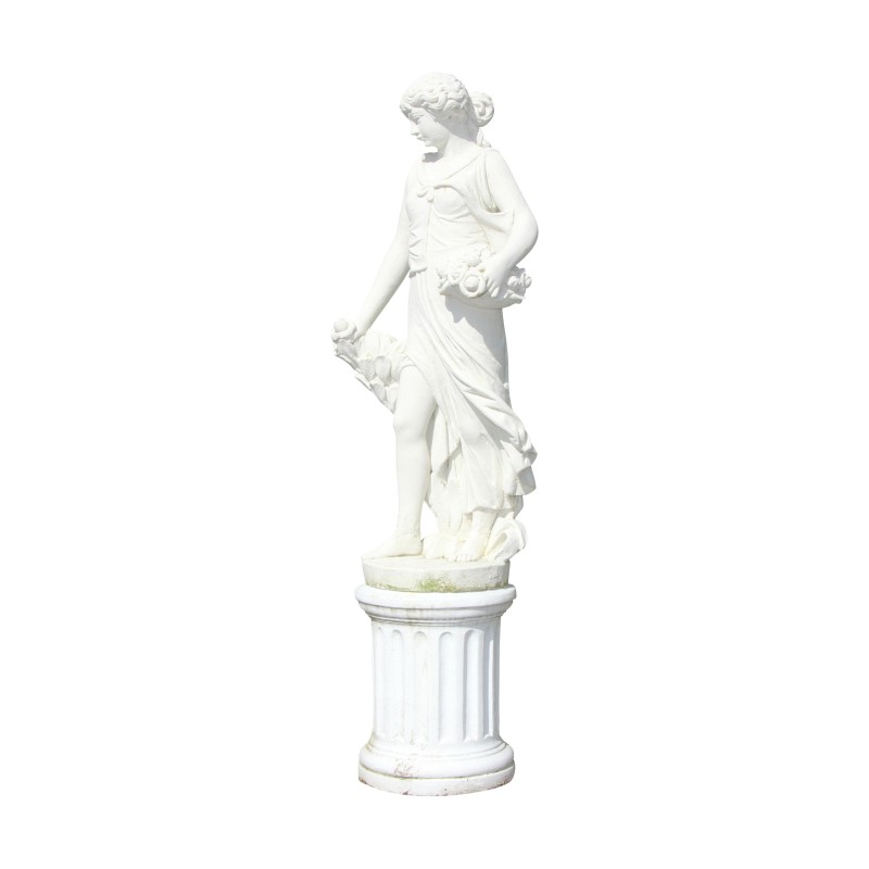 Grande statue "Femme - Été" en concassé de pierre naturelle - Moinat - VE2022/2 Grande statue "Femme - Été" en concassé de pierre naturelle - Moinat - VE2022/2