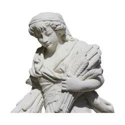 Grande statue "Femme - Printemps" en concassé de pierre