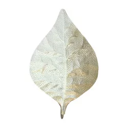 wall light model FOGLIA, in the shape of a brass leaf …