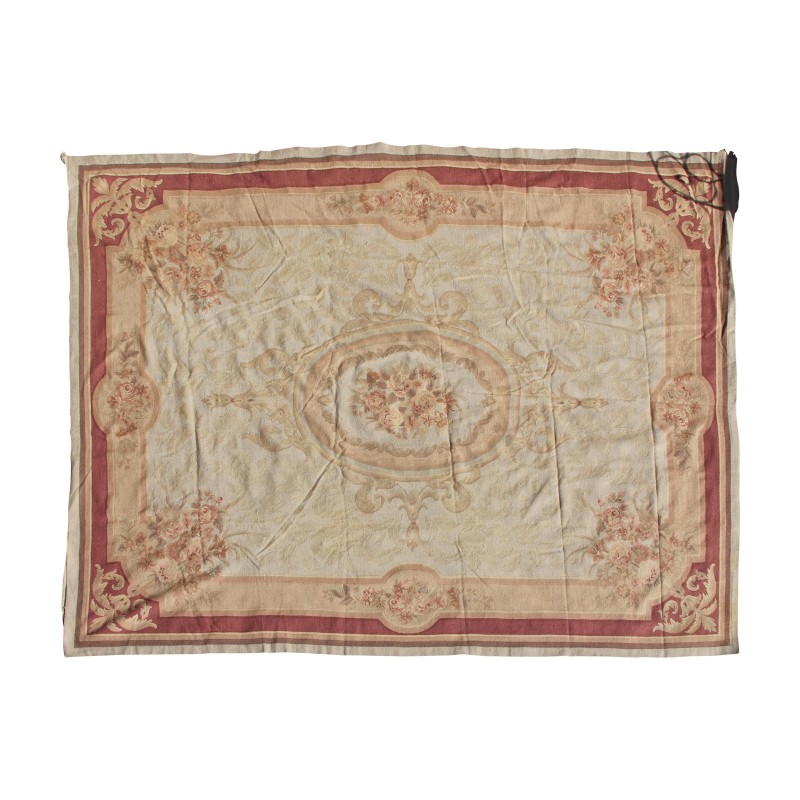 Rug with small dots, Needlepoint. Colors: Beige, brown, … - Moinat - Rugs Rug with small dots, Needlepoint. Colors: Beige, brown, … - Moinat - Rugs