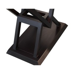 Art Deco style console in triangle shape in cherry wood …
