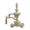 Paire de chenets en bronze patiné Louis XIV. France, fin 18ème … - Moinat - Chenets