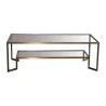 Coffee table in square tube in patinated brass, color … - Moinat - Coffee tables