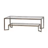 Coffee table in square tube in patinated brass, color … - Moinat - Coffee tables