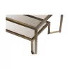 Coffee table in square tube in patinated brass, color … - Moinat - Coffee tables