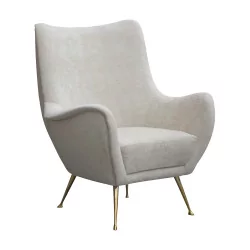 设计躺椅 ICO PARISI Year 50 覆盖着织物，在……