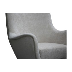Design-Loungesessel ICO PARISI Jahr 50 mit Stoff bezogen, auf …