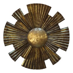 Applique SOLEIL en métal finition doré patiné, 1 lumière.
