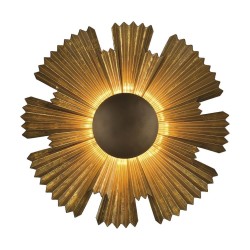 Applique SOLEIL en métal finition doré patiné, 1 lumière.