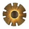 SOLEIL wall lamp in patinated gold-finish metal, 1 light. - Moinat - Wall lights, Sconces