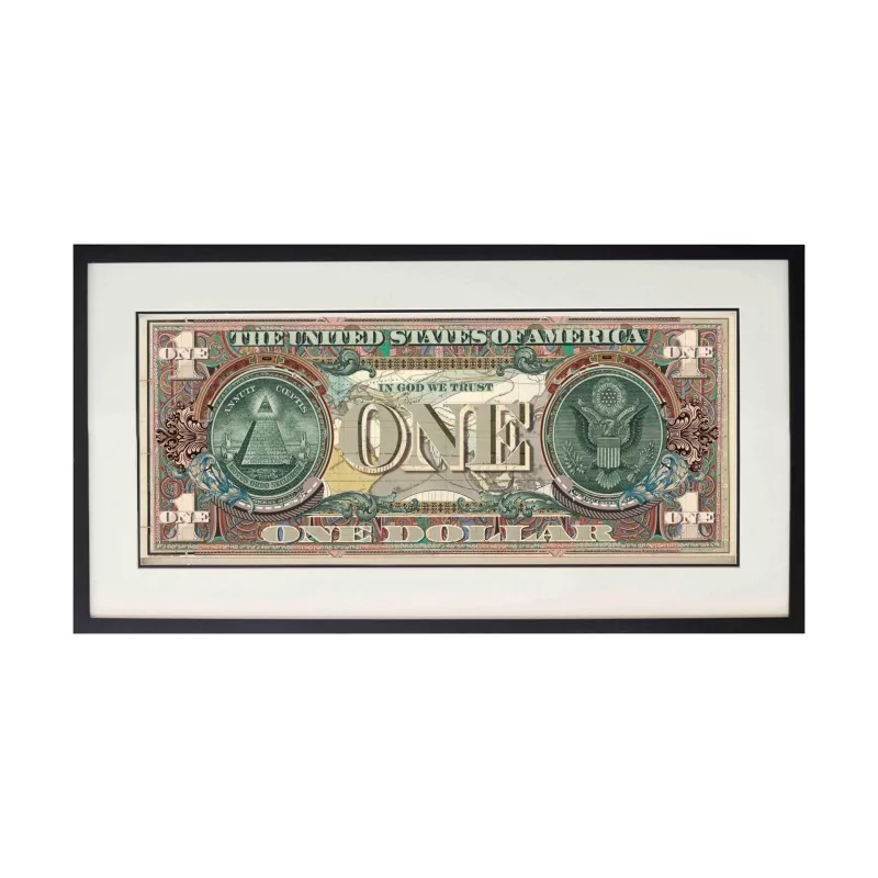 Tableau Billet de 1 Dollar, à relief sous verre en papier et … - Moinat - Tableaux - Divers Tableau Billet de 1 Dollar, à relief sous verre en papier et … - Moinat - Tableaux - Divers