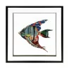 Fish painting with relief under glass in paper and wooden frame … - Moinat - Painting - Miscellaneous
