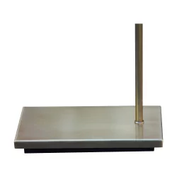 Led PIVOT table lamp, patinated brass finish.