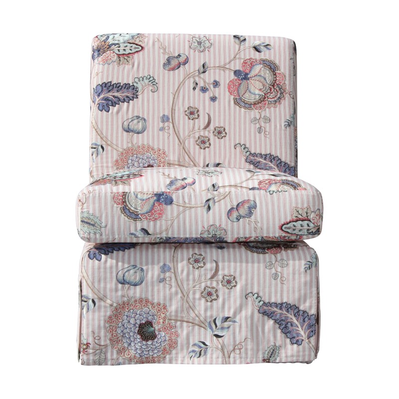 Chauffeuse modèle Américain recouvert de 5ml de tissu fleuri. - Moinat - Fauteuils Chauffeuse modèle Américain recouvert de 5ml de tissu fleuri. - Moinat - Fauteuils